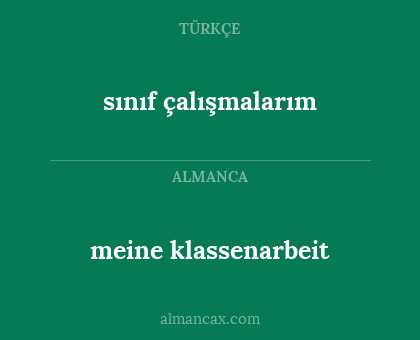 sınıf çalışmalarım - meine klassenarbeit