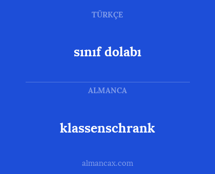 sınıf dolabı - klassenschrank