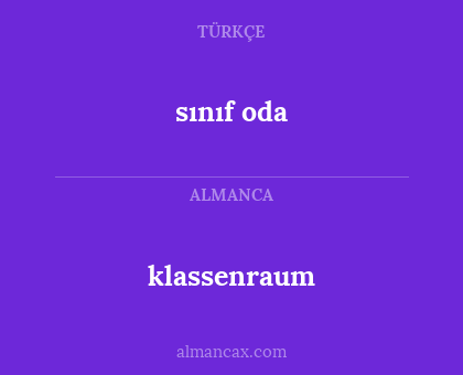 klassenraum - sınıf oda