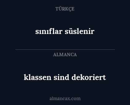 klassen sind dekoriert - sınıflar süslenir
