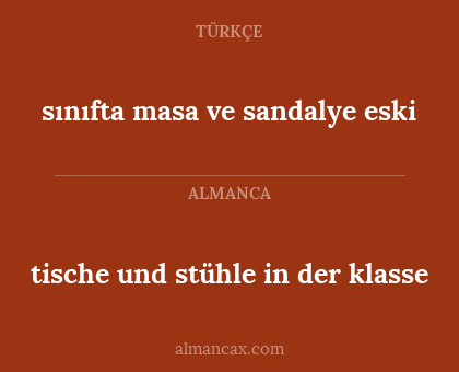tische und stühle in der klasse - sınıfta masa ve sandalye eski