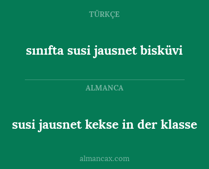 sınıfta susi jausnet bisküvi - susi jausnet kekse in der klasse
