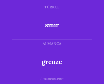grenze - sınır