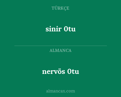 nervös 0tu - sinir 0tu