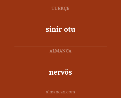 sinir otu - nervös
