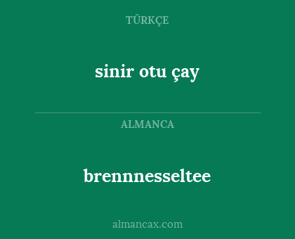 sinir otu çay - brennnesseltee