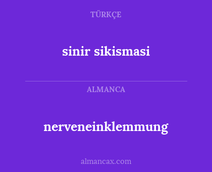 sinir sikismasi - nerveneinklemmung