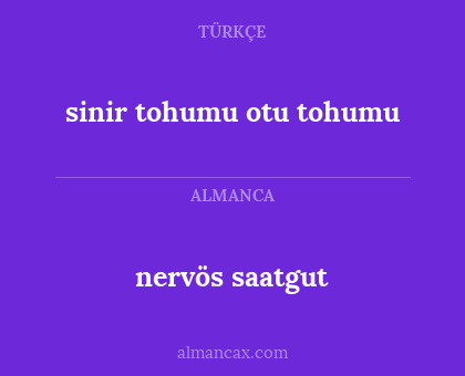 nervös saatgut - sinir tohumu otu tohumu