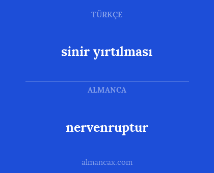 sinir yırtılması - nervenruptur