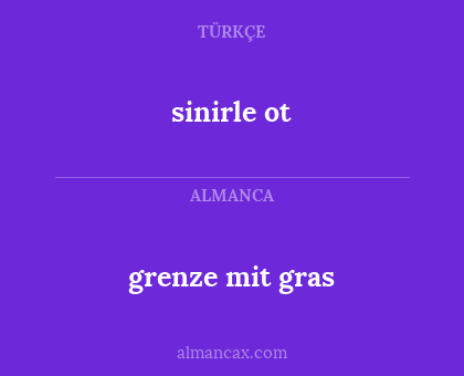 sinirle ot - grenze mit gras