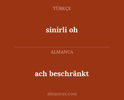 ach beschränkt - sinirli oh