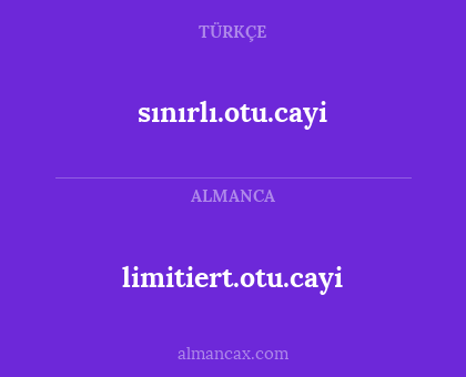 sınırlı.otu.cayi - limitiert.otu.cayi