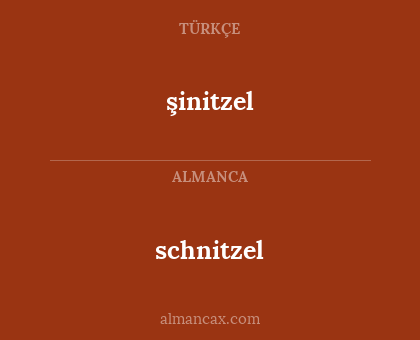 schnitzel - şinitzel