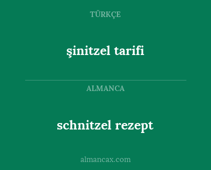 şinitzel tarifi - schnitzel rezept
