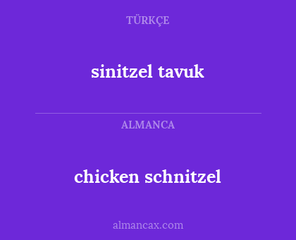 sinitzel tavuk - chicken schnitzel