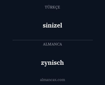 sinizel - zynisch