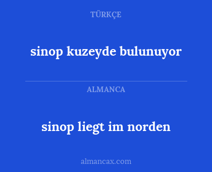 sinop kuzeyde bulunuyor - sinop liegt im norden