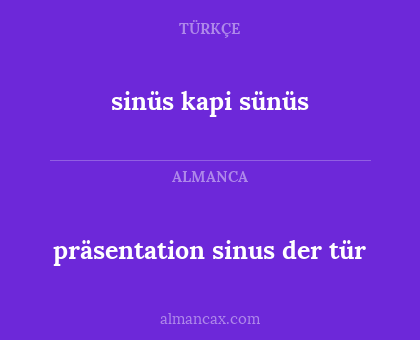 präsentation sinus der tür - sinüs kapi sünüs