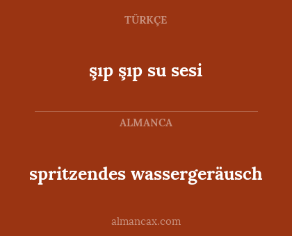 spritzendes wassergeräusch - şıp şıp su sesi