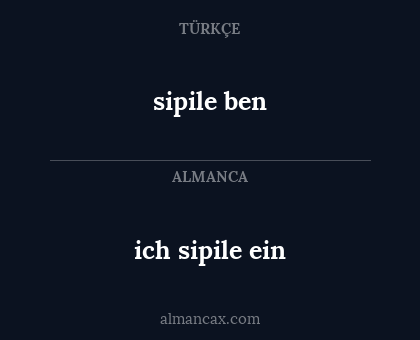 ich sipile ein - sipile ben