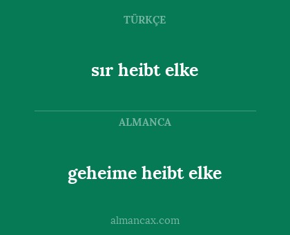 geheime heibt elke - sır heibt elke