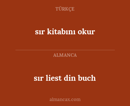 sır kitabını okur - sır liest din buch