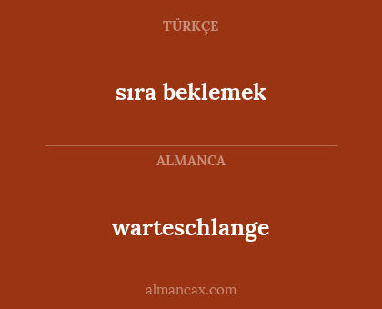 sıra beklemek - warteschlange