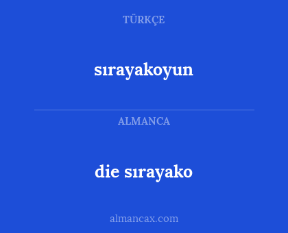 die sırayako - sırayakoyun