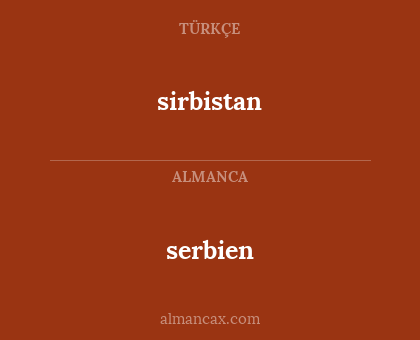 serbien - sirbistan
