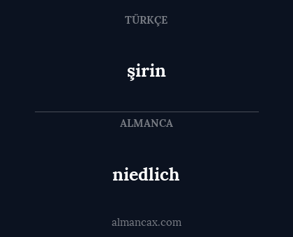 niedlich - şirin
