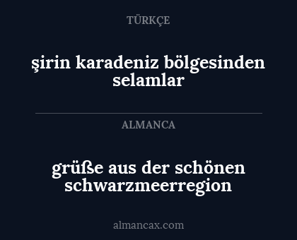 şirin karadeniz bölgesinden selamlar - grüße aus der schönen schwarzmeerregion