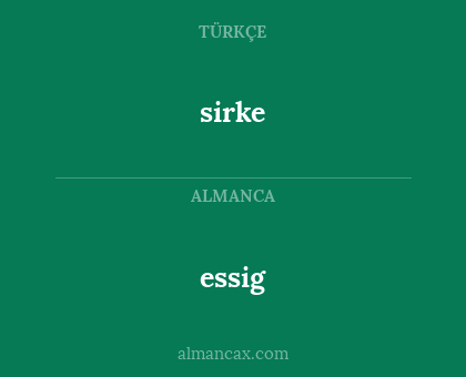 sirke - essig
