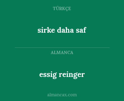 sirke daha saf - essig reinger