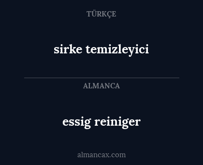sirke temizleyici - essig reiniger