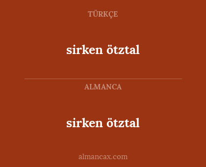 sirken ötztal - sirken ötztal