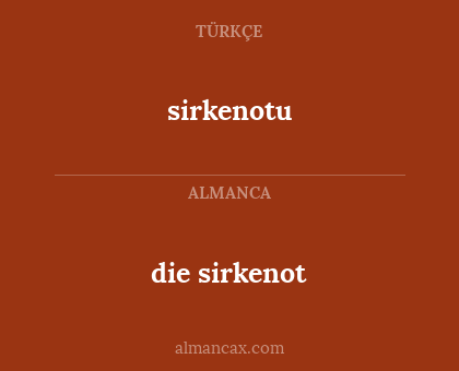 die sirkenot - sirkenotu
