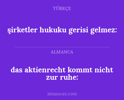 das aktienrecht kommt nicht zur ruhe: - şirketler hukuku gerisi gelmez: