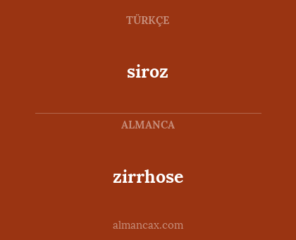 siroz - zirrhose