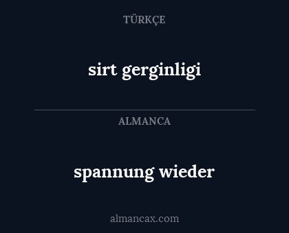 sirt gerginligi - spannung wieder