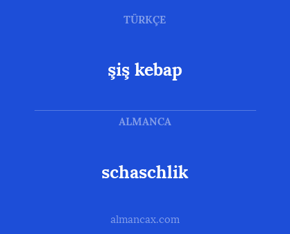 schaschlik - şiş kebap
