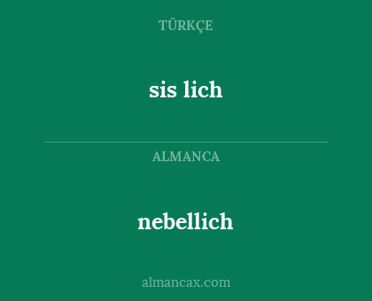 sis lich - nebellich