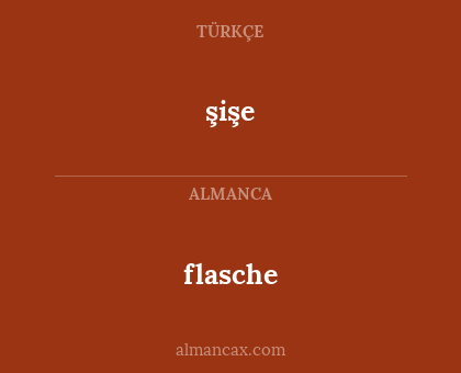 şişe - flasche