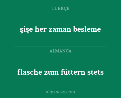 flasche zum füttern stets - şişe her zaman besleme