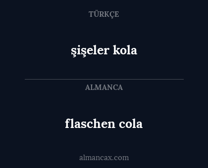 flaschen cola - şişeler kola
