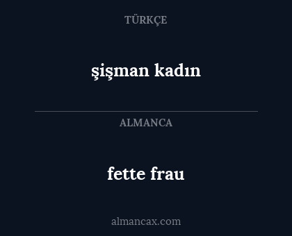 fette frau - şişman kadın