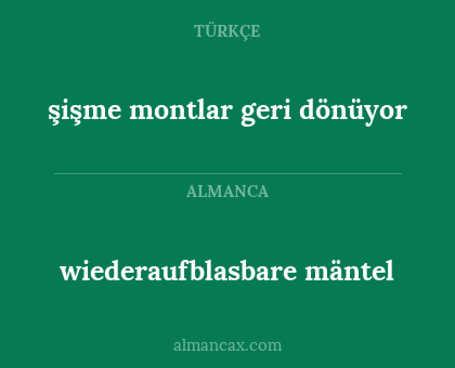 wiederaufblasbare mäntel - şişme montlar geri dönüyor