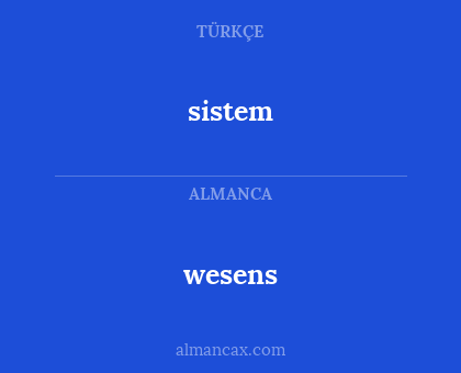 wesens - sistem