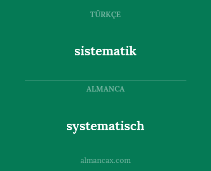 systematisch - sistematik