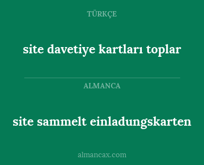 site davetiye kartları toplar - site sammelt einladungskarten