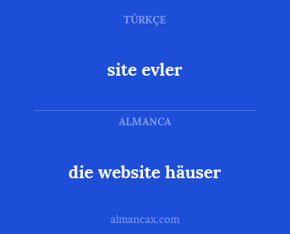 die website häuser - site evler